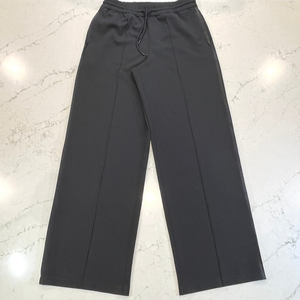 Athleta Endeavor HIgh RIse Relaxed WIde Leg Pant MT Medium Tall Black 477842